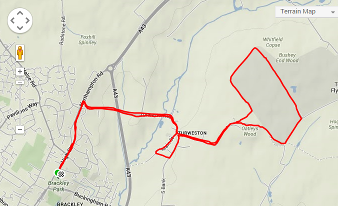 Brackley 10km Chicken Run Route